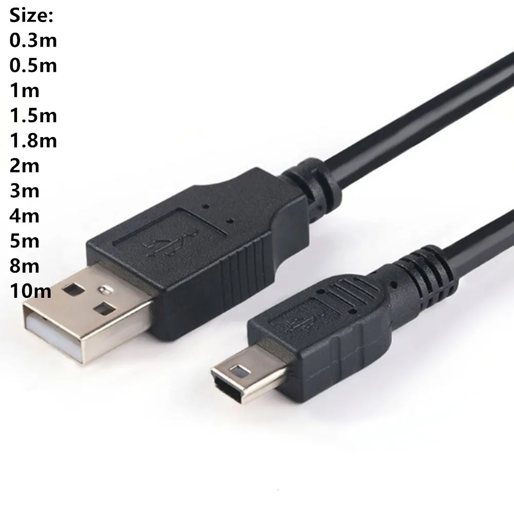 Long lasting and Efficient Fast Charging Mini USB Cable Type B 5 Pin Data Sync Charger for Camera PC 0 310 Metre