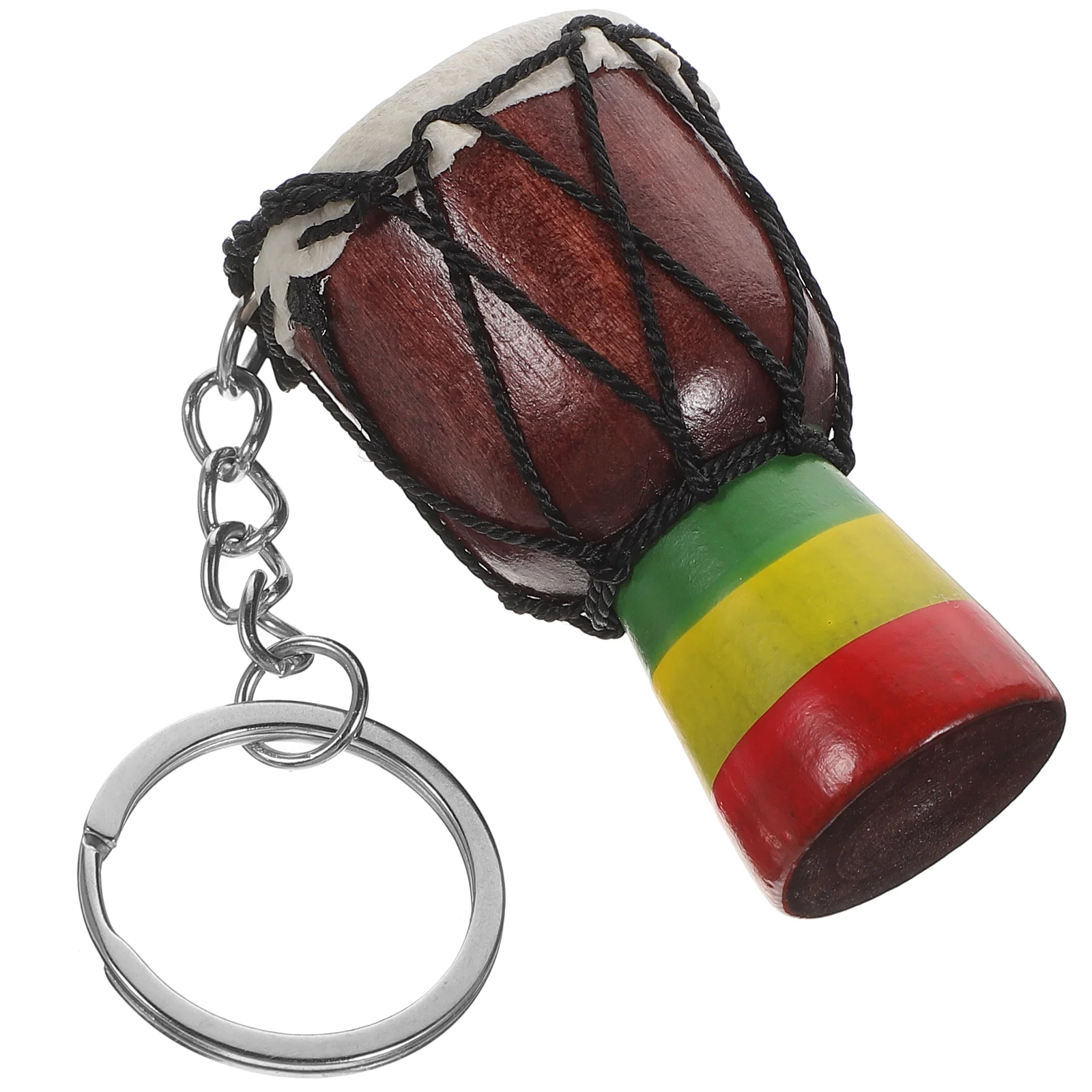 Key Chain Keychain Drum Decorative Instruments Keychains Backpack Pendant Retro Wooden Miss