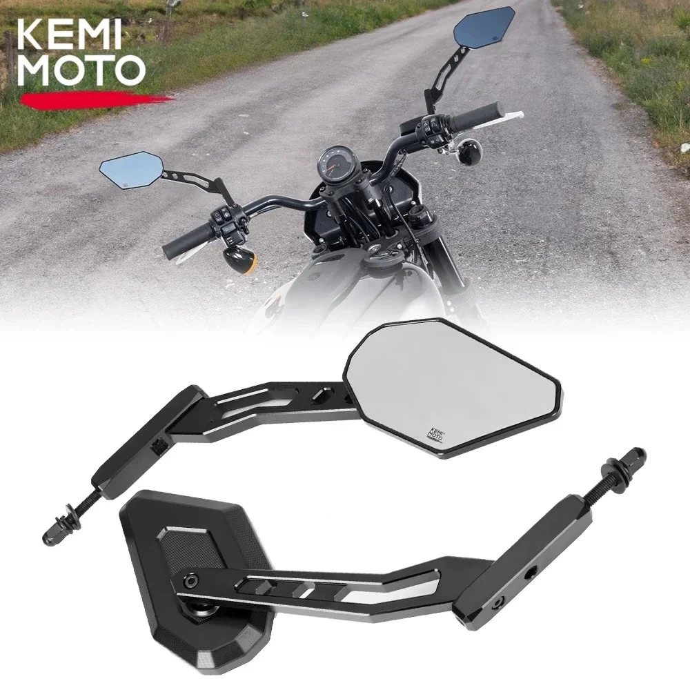 

Motorcycle Handlebar Rearview Mirror for Touring Road King Street Glide Electra Glide Road Glide Moto Side Mirrors Accessories