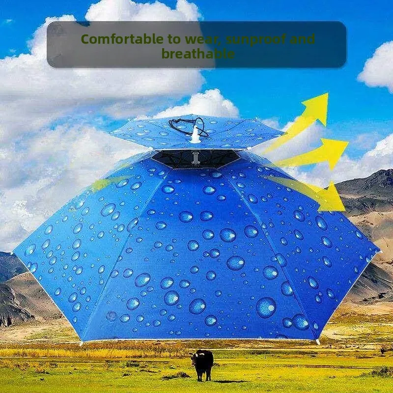 Sunshade Fishing Hat Headwear Umbrella Special Rainproof Tea Picking Cap Safety Cap Breathable Mesh Camouflage Summer Hat