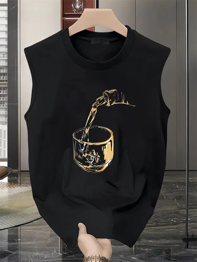 

High-End Cotton Svel T-irt Men's Vest 2026 New Summer Trendy Brand Running Fitn Sport Sweatirt Men's Sle