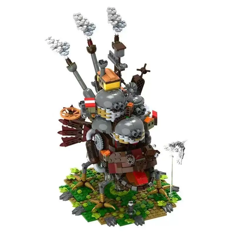 Blocos de construção de aniversário das crianças brinquedo presente, série vista rua castelo mágico cabana modelo montagem, brinquedo educativo diy presente