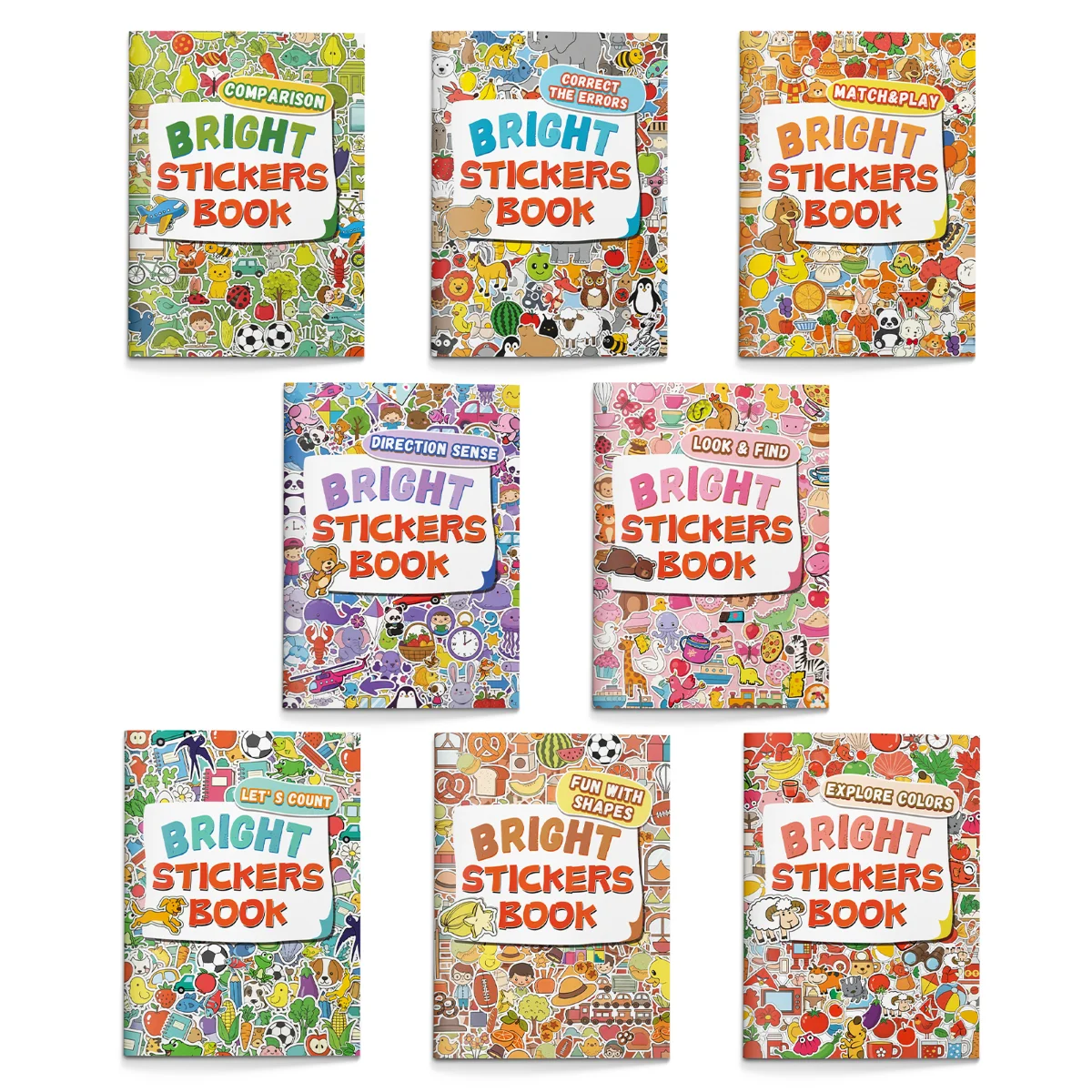 

Набор для детских развивающих игр с наклейками-пазлами – интерактивное обучение и увлекательная игра в догадки и сопоставление.