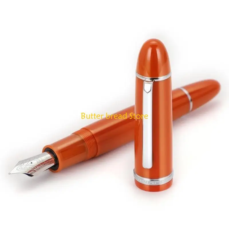 

W89C Fountain Pen X159 Series Pen 0.5mm Fine Steel Nib Silver Clip Rotary Suction for Students Office Gift