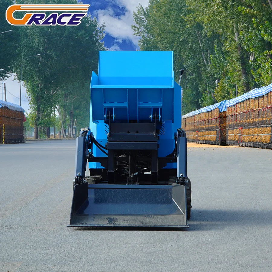 Mini dumper cingolato manuale di qualità Hiqh Trasportatore di scarico idraulico diesel Mini dumper cingolato multifunzionale