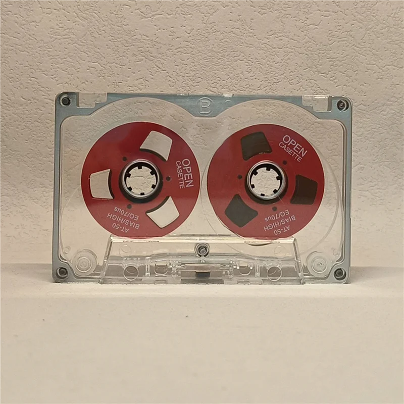 2 × 55 دقيقة قرص شريطي فارغ على الوجهين معدن صغير مفتوح قرص شريط كاسيت فارغ، C