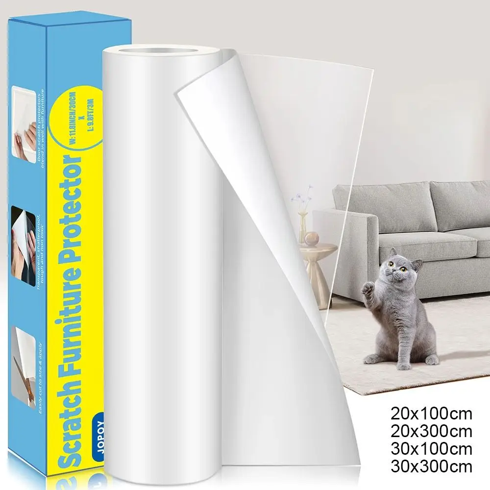 1 Roll Anti Cat Scratch Furniture Protector Tape Self-Adhesive PVC Transparent Tape Couch Guard Pads Stickers for Couch Sofa