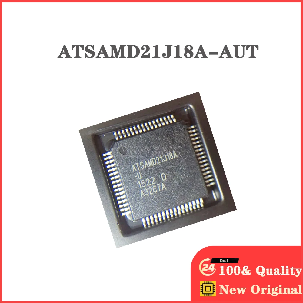 (5piece) 100%  ATSAMD21J18A-AUT  ATSAMD21J18  TQFP-64  New Original Stock IC Electronic Components