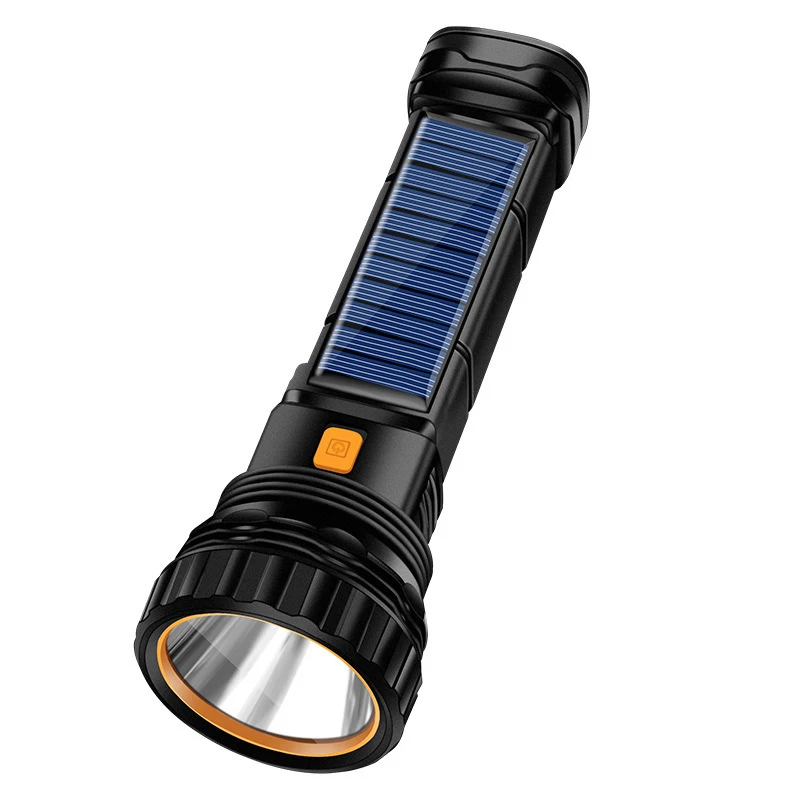 Linterna LED Solar multifunción, linterna para exteriores de largo alcance, Banco de energía de emergencia, linterna Solar LED