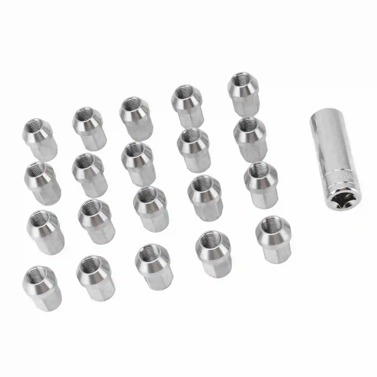 

20PCS M14x1.5 Lug Nuts with Sleeve 19mm Opposite Side Stainless Steel 35mm Replacement For Mazda