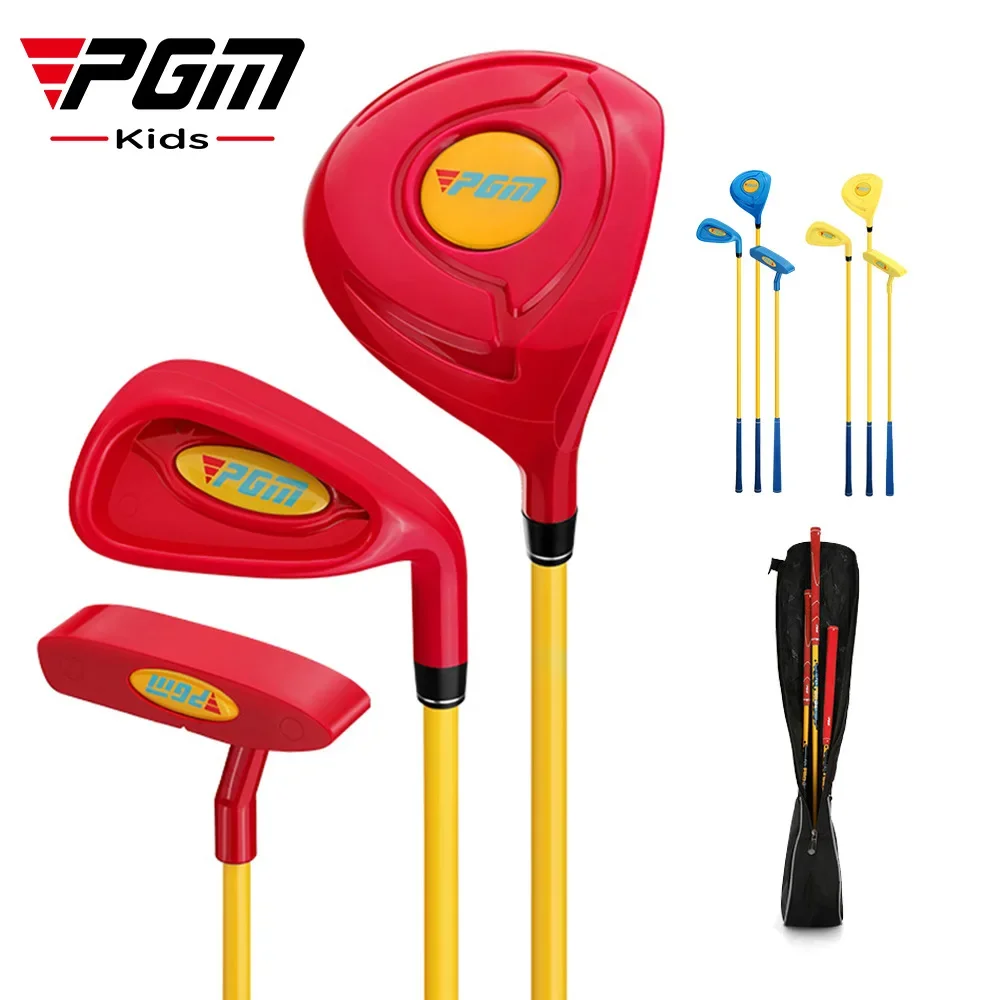 PGM-Conjunto Clube de Golfe Infantil, Treino de Madeira para Principiantes, Bolsa Balanço de Ferro, Presente para Meninos e Meninas, Crianças de 2 a