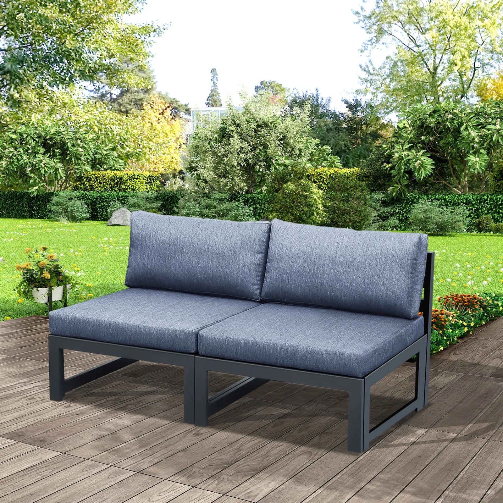 Patio Sectional love seat arml - Outdoor Furniture Loveseat review and price