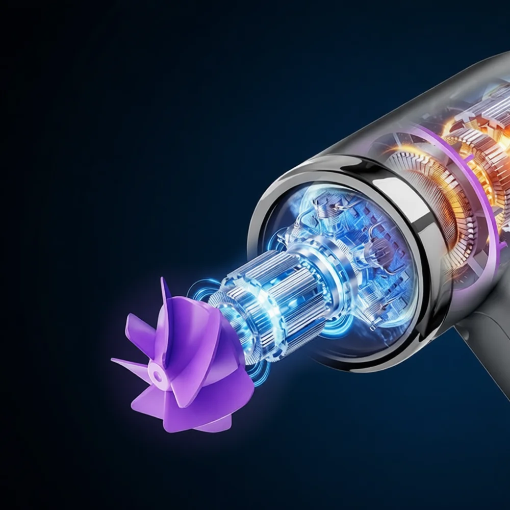 Professional Wireless Hair Dryer Blue Light Ionic Blow Dryer Lightweight Compact Tool For Student Travel Home Dormitory