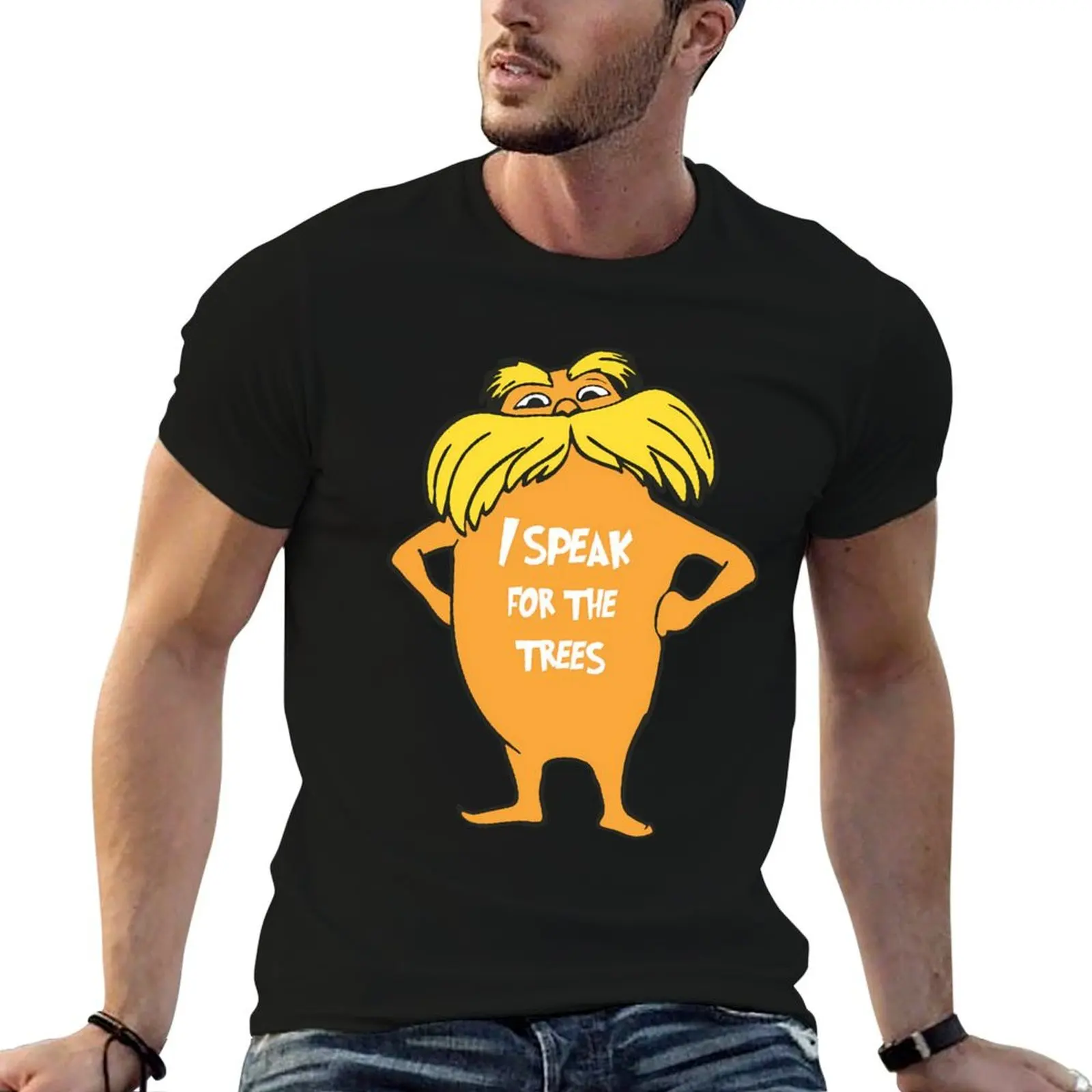 Lorax I speak for the trees so cute T-Shirt Athletic Fit Sports Short Sleeve Top