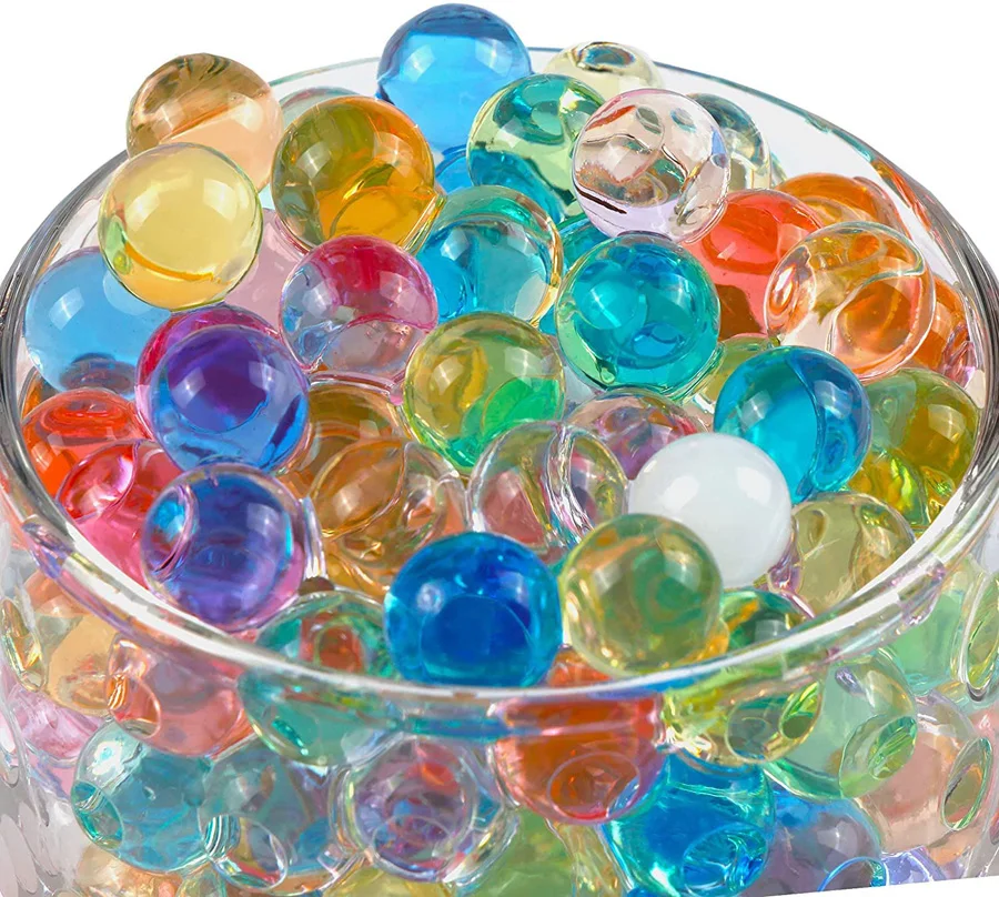 7 8mm Clear Water Beads Home and Garden Decor Hidrogel Ball Waterbeads Sensory Toys Crystal Soil Decoration Clear Gel Orbiz