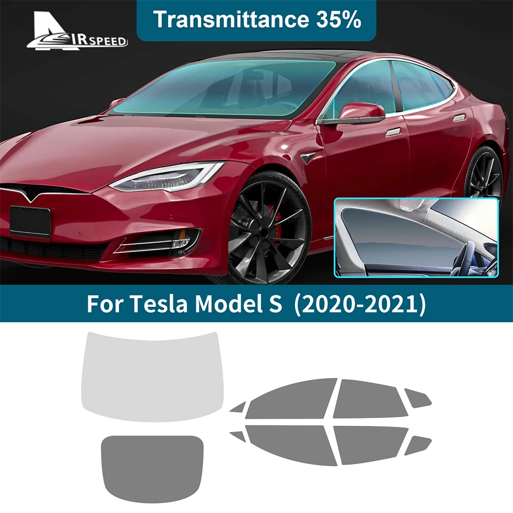 

Солнцезащитная УФ-пленка, летняя Тонировочная пленка для моделей Tesla S 2020 2021, аксессуары для передних и боковых окон автомобиля