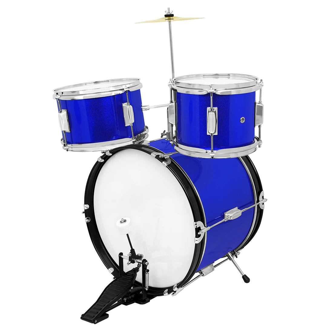 SLADE Kids Drum Kit 3 Drums 1 Cymbal Toddler Jazz Drum Set with Stool Pedal Percussion Musical Instrument Early Education Gift