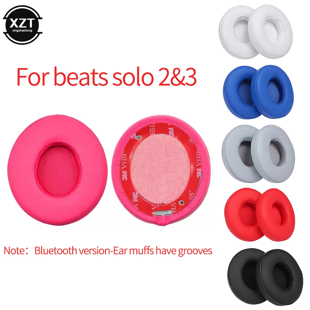 Oreillettes sans fil/filaire pour casque Beats Solo 2 3, étui pour casque compatible Bluetooth, housse souple de remplacement, coussinets d'oreille, coussin