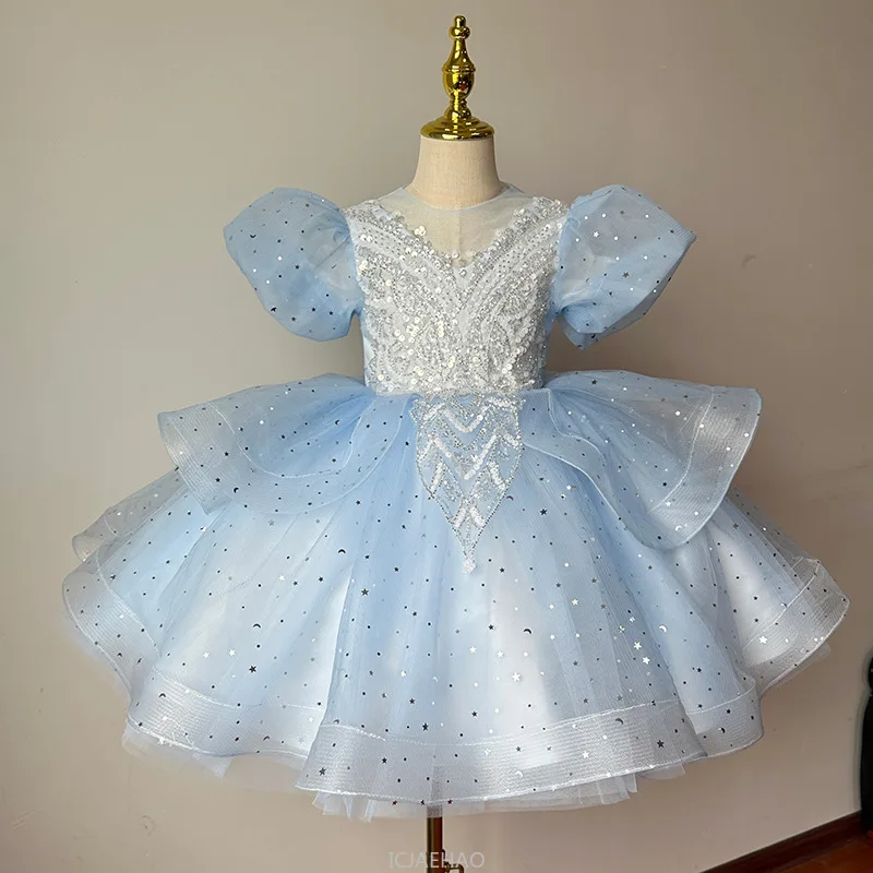 

Teen Girls Clothes Birthday Party DressHost Outfit Flower Girl Performance Formal Wear Princess Piano Recital Gown Kids Pageant
