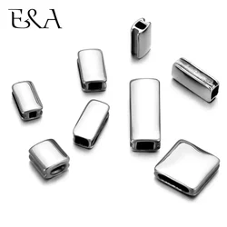 316L Stainless Steel Small Hole Beads Metal Slider Charm Spacer Beads For Jewelry Making Beaded Bracelet DIY Accessories