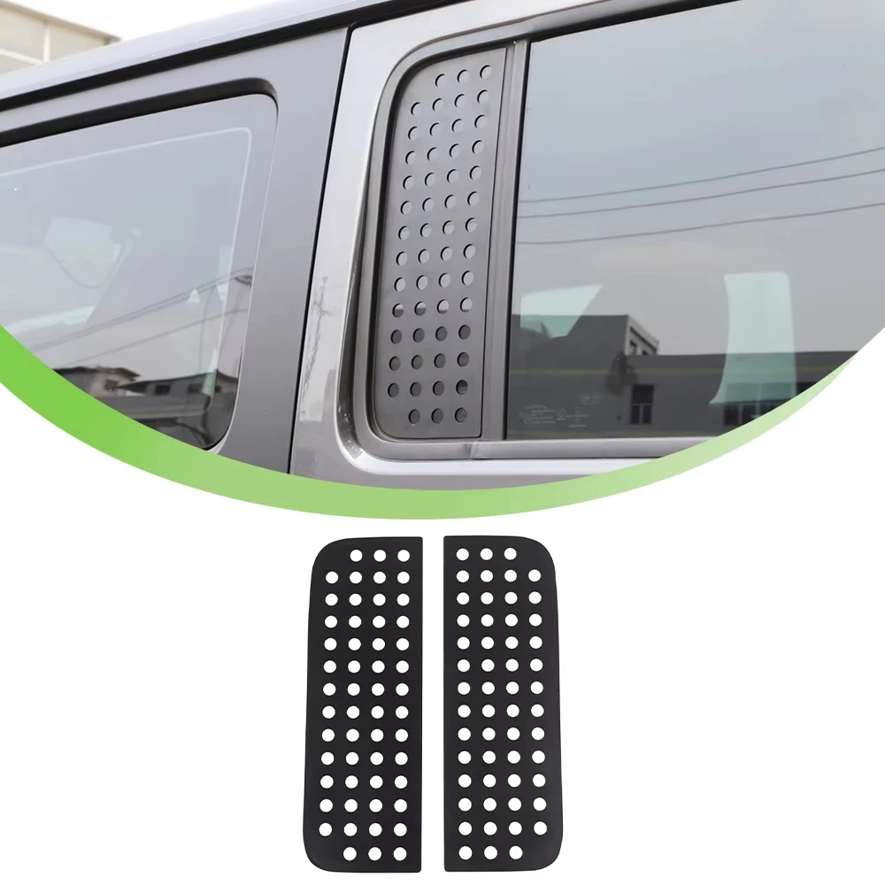 

Rear Door Window Glass Decoration Cover Trim for Jeep Wrangler JK JL Gladiator JT 2007-2023 4-Doors Car Exterior Accessory Black