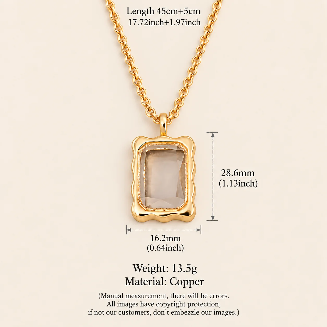 Modische und trendige, unregelmäßig herzförmige, quadratische, auf- und zuklappbare Box, DIY-Halskette, Schmuck für Damen – Detail 5