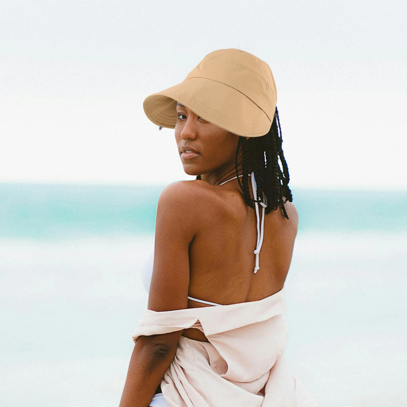 

Sunscreen Ice Silk Hat Fisherman Summer Bucket Hats for Women Men UV Protection Lightweight Breathing Design Foldable