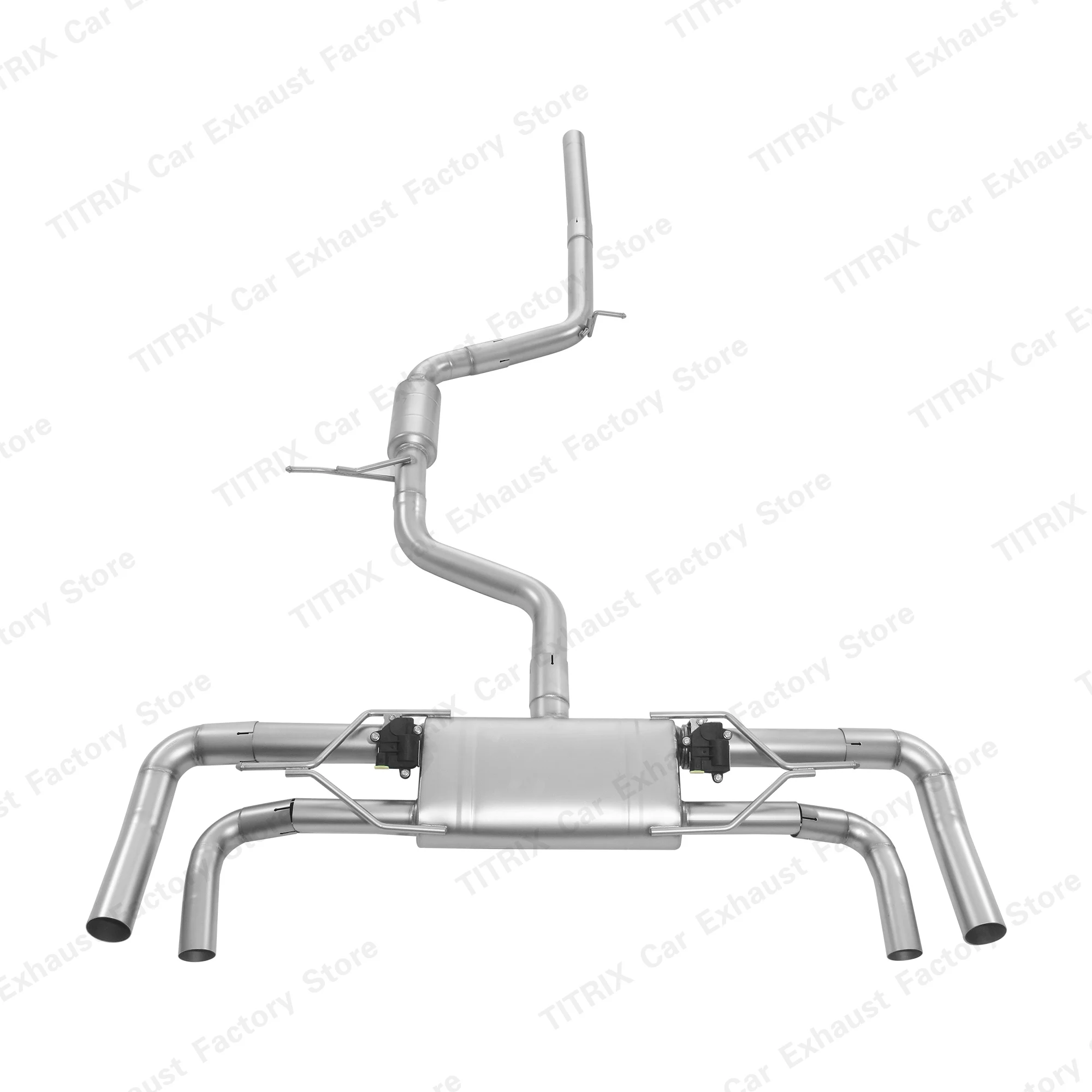 Valved Catback Exhaust System For Volkswagen VW Golf 7 Gen GTI Performance Electric Valve Muffler Kit Mid Pipe + Rear Muffler