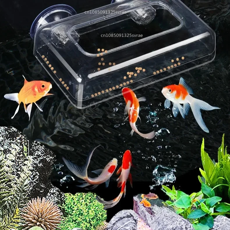Aquarium Fish Feeders Ring Fish Tank Feeding Station Floating Food Tray Feeder Aquarium Accessory with Strong Suction Cups