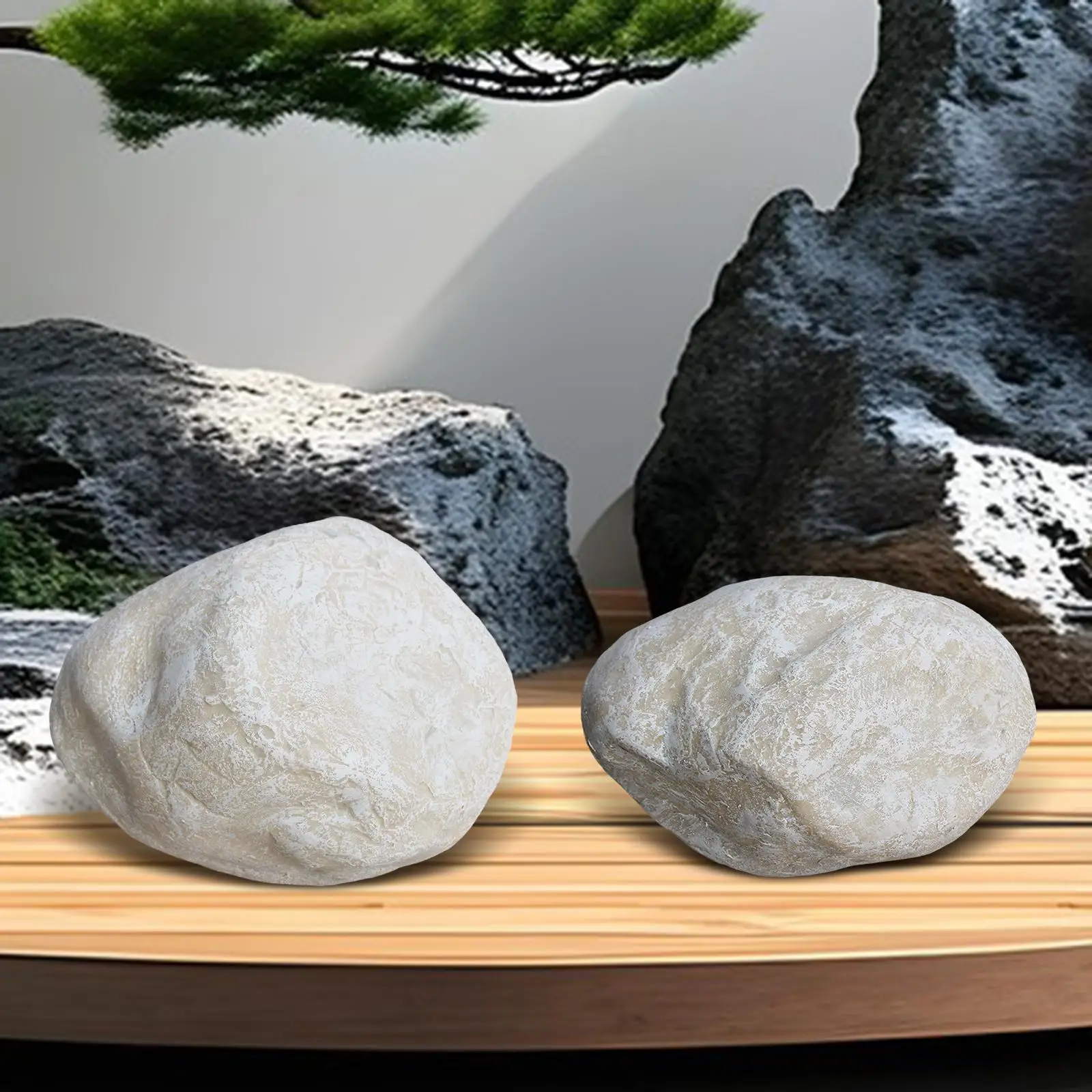 

Landscape Rock Faux Stone Decorative Fiberglass Artificial Stone Diorama Supplies for Office Yard Garden Decor Outside Bonsai