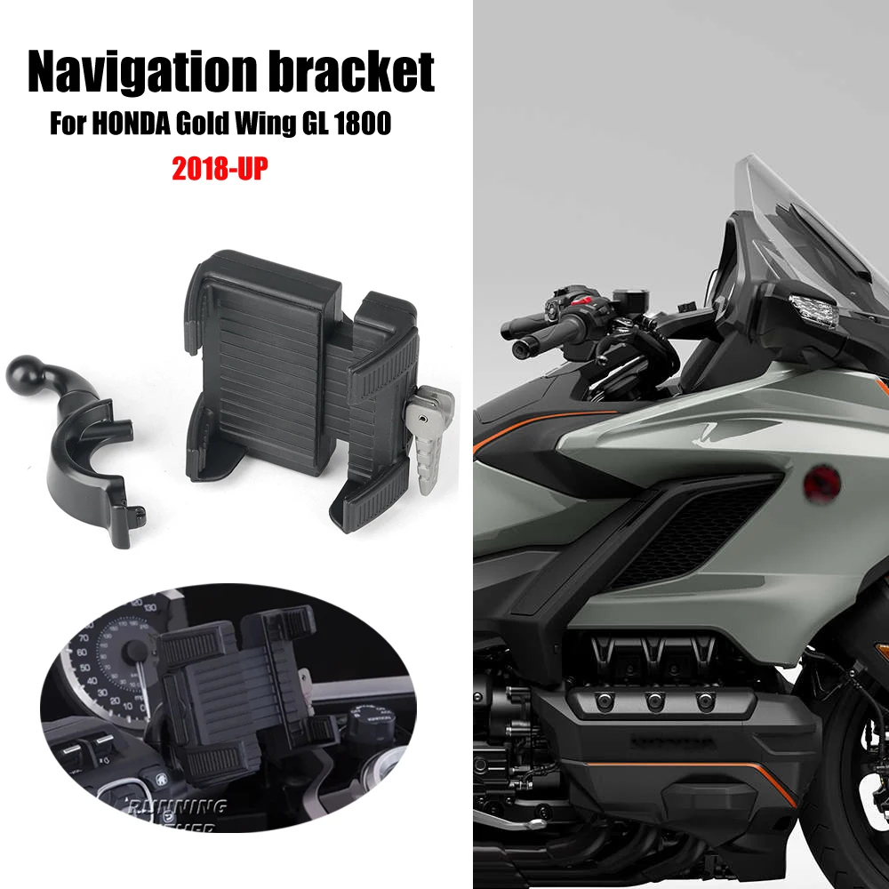 

Motorcycle Mobile Phone Mount Navigation Bracket Holder Support For Holder Gold Wing GL 1800 GL1800 F6B 2018-2021 2022 2023 2024