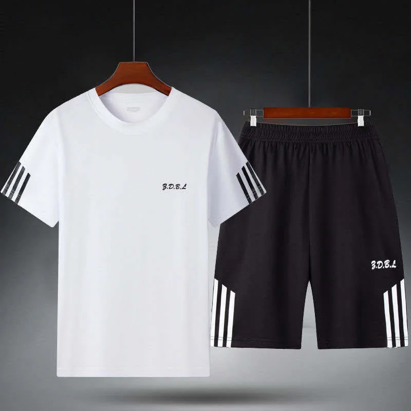 Summer Men's Sportswear Men's Fitness Clothes Pajamas Homewear Suit Short Sleeve T-Shirt Loose Speedo Basketball Running Shorts