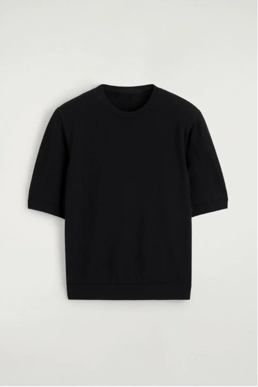 XIMIAN APPAREL 2026 YAZHIMEI Cos Frühling Neuer Stil Damen Casual Standard-Stil Schwarzes Reines Baumwoll-Strick-T-Shirt – Detail 5