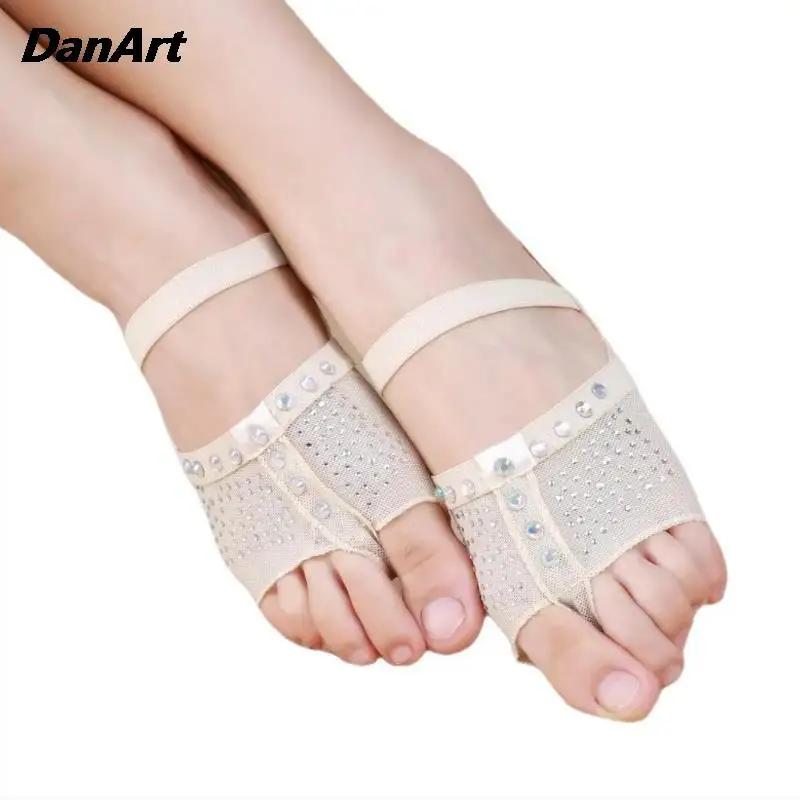 Women/Men One Piece Sole Pad Sole Cover Belly Dance Fitness Training Practicing Dance Socks Gym Yoga Pilates Home Workouts