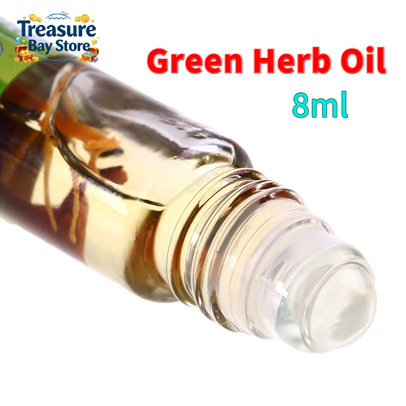8ml Thai Green Herb Balm Natural Herbal Ointment Relief For Headache Dizziness Body Muscle Pain Massage Balm