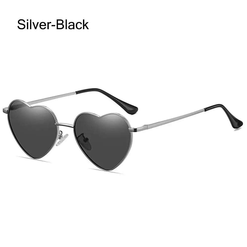 Trendy Metal Frame Fancy Accessories Heart-Shaped Sunglasses Heart Sun Glasses 90s Glasses Shades