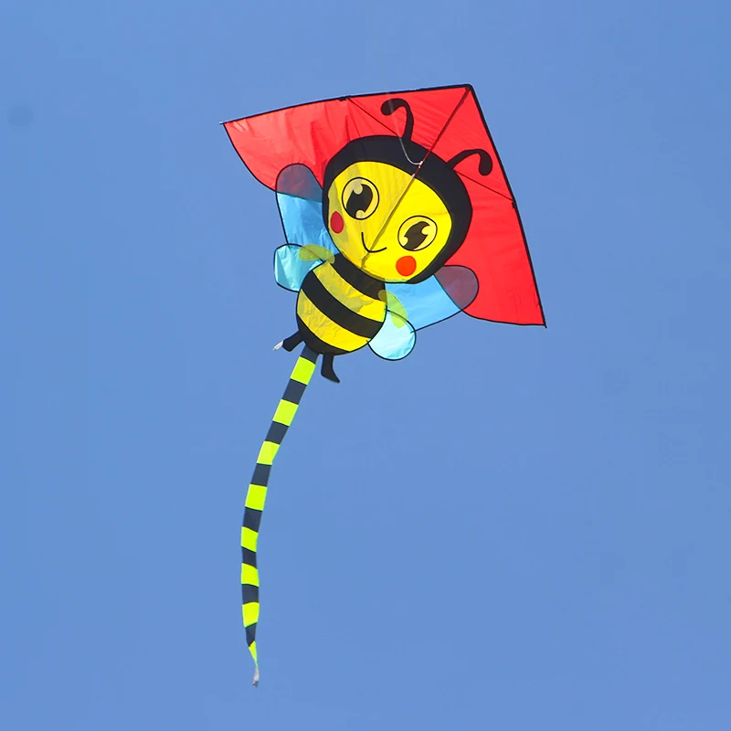 Paradise Bird 1,8 m kleiner Bieneendrachen mit 100 m Grifflinie und 2,9 m Schwanz, Outdoor-Spaßspielzeug für Kinder, Tierdrachen, Insektendrachen