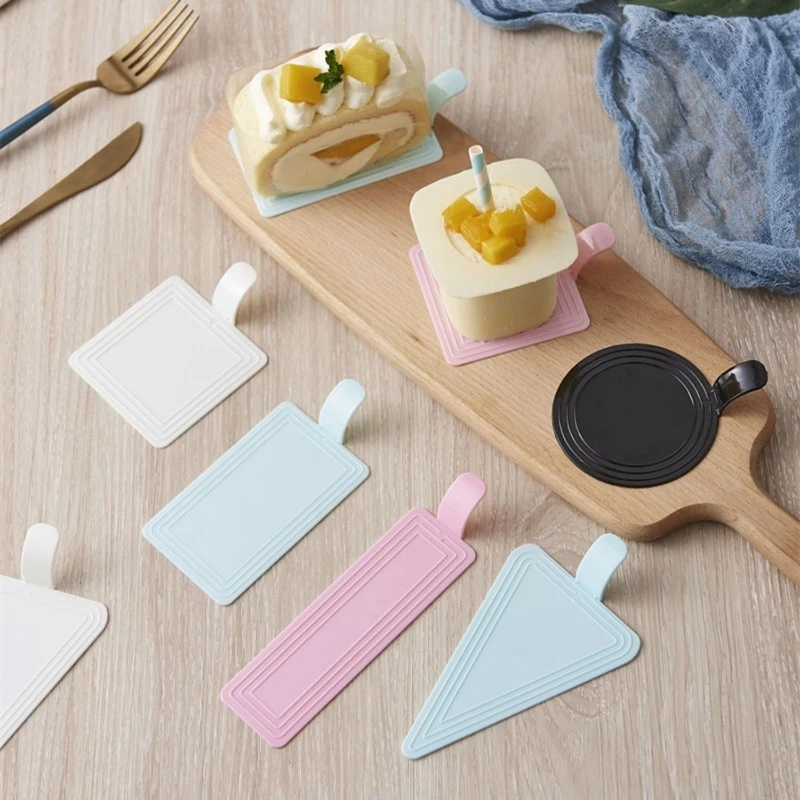 100pcs/Set Tools Baking Mousse Mat Cake Cardboard Golden Paper Board Pastries Dessert Displays Tray Cake Base Decorative