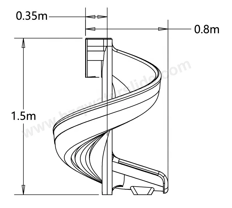 2026 Professional Supply Create a Waterpark Home Fiberglass Swimming Pool Slides for Kidspromote sales