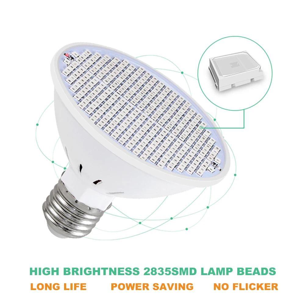 126 200 300 Leds Led Grow Light E27 220V Full Spectrum Phyto Lamp Plant Bulb Growth Light Hydroponics Greenhouse Lamp Grow Tent