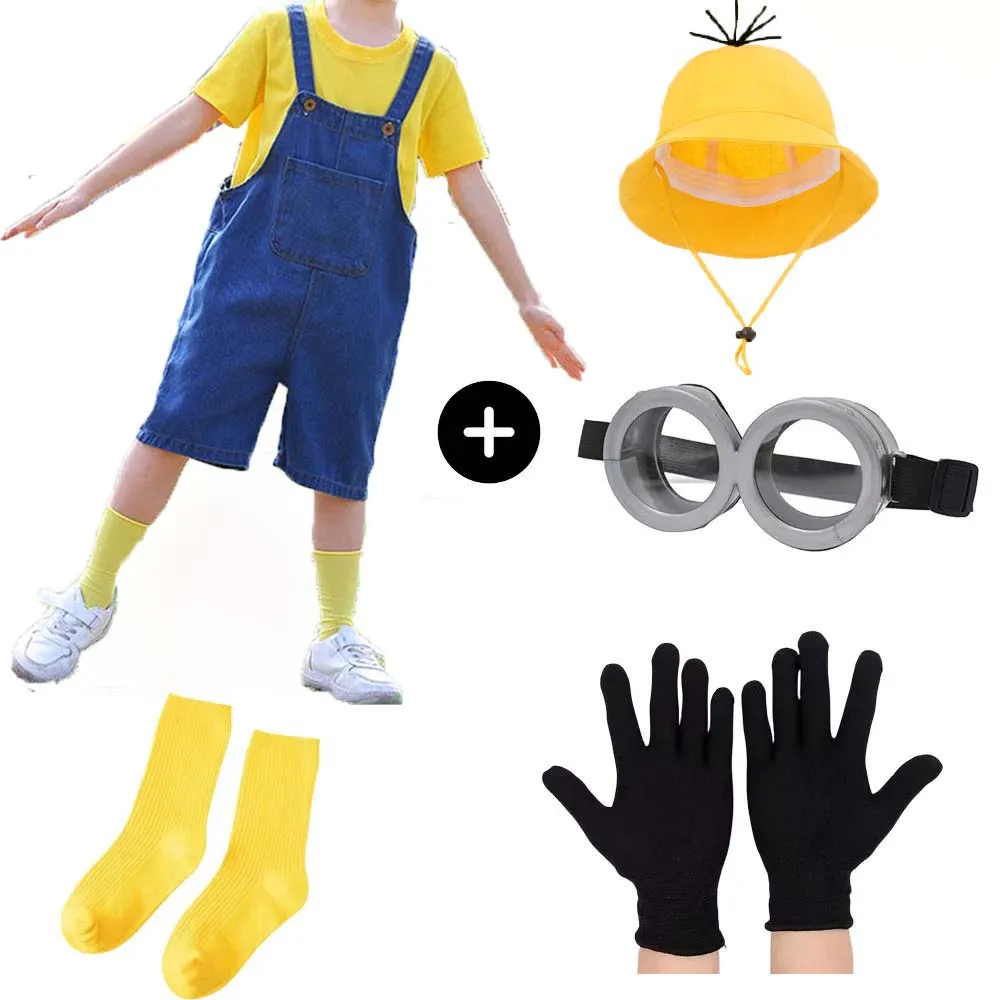 

Minion Anime Cartoon Man Women Cosplay Funny Costume Cute Jumpsuit Despicable Me Halloween Carnival Party Accessories Costume
