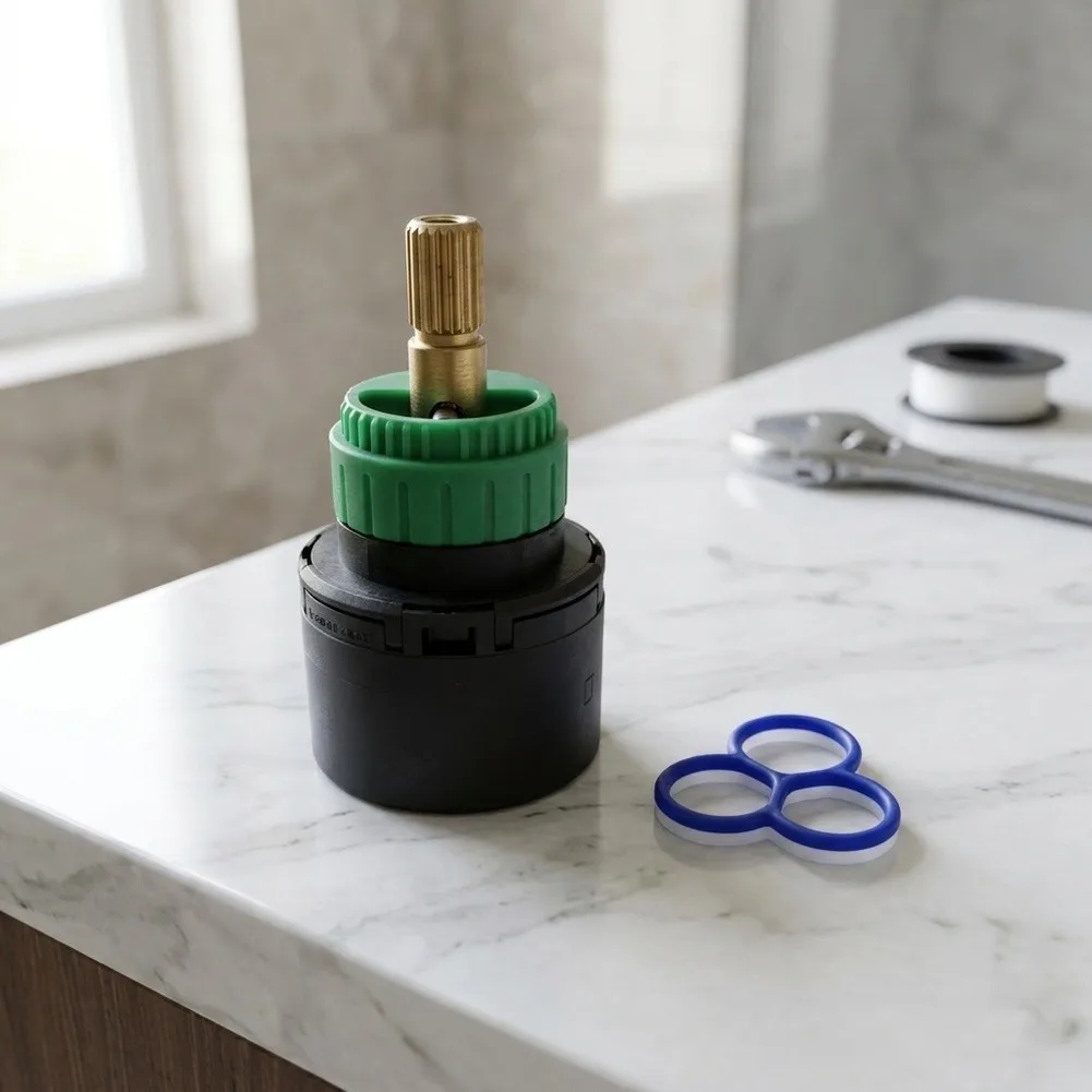 Cartridge 98283000 for Bathroom Shower Faucet Diverter and Shut-Off Valve Compatible with Standard Thermostat Mounting Types