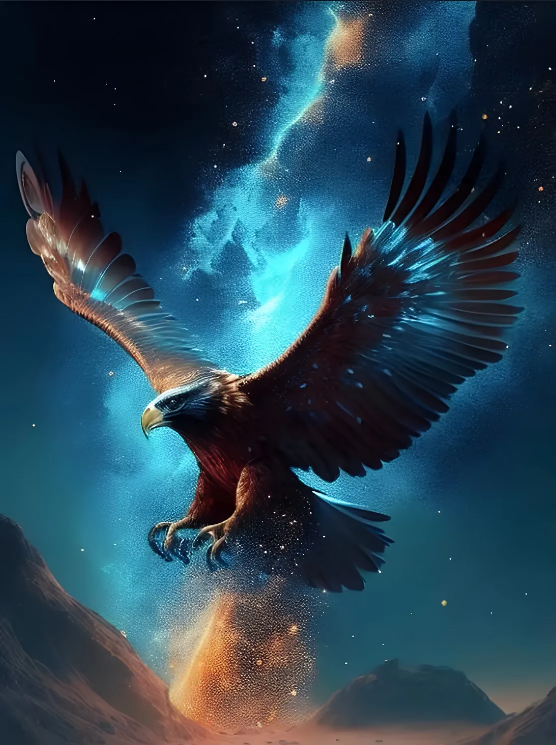 

JMINE Div 5D Eagle Northern Lights Mountain Полная алмазная живопись наборы для вышивки крестом художественные темы животных 3D краска по бриллиантами