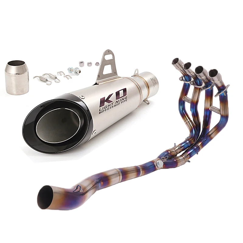 

For Kawasaki ZX25R 51mm Motorcycle Full Exhaust System Modified Slip-On Front Link Pipe Racing Line Header Tube