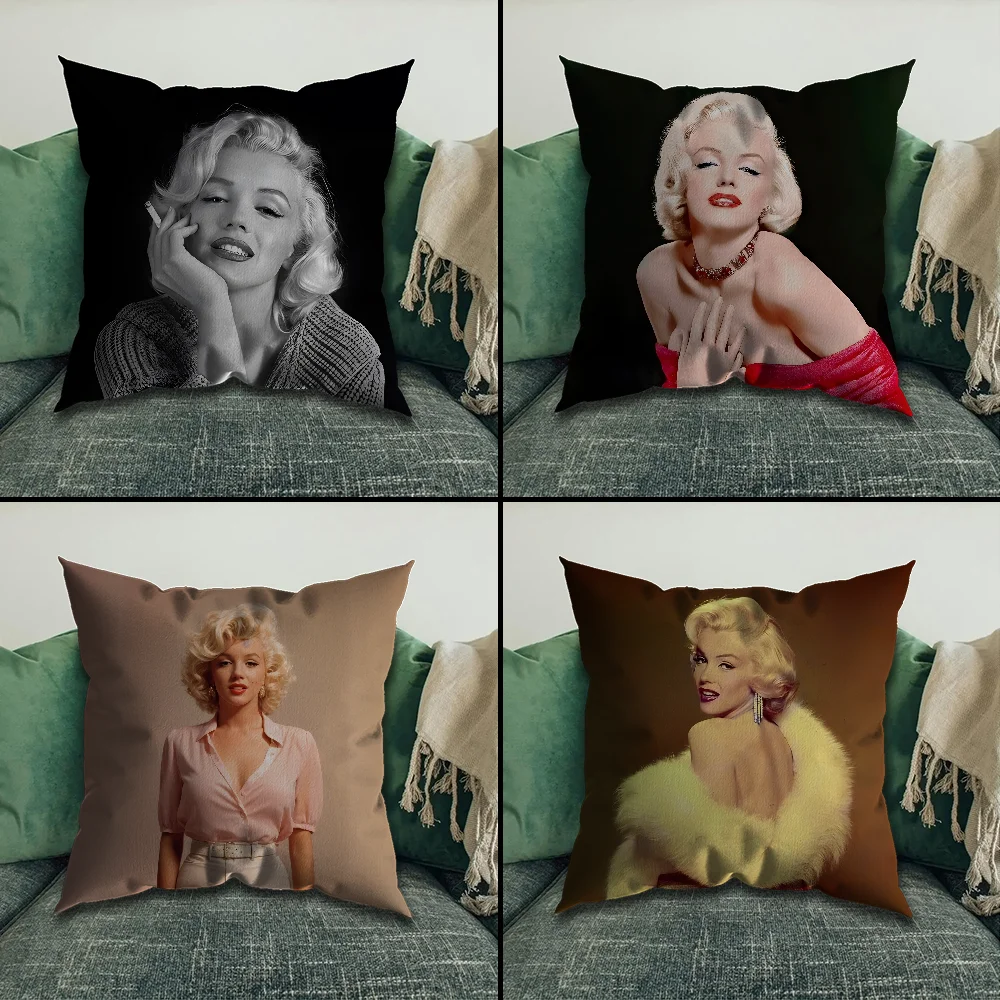 

M-Marilyn Model M-Monroe Pillow Case Pillowcase Home Sofa Cushions Car Cushions Pillowcover Office Pillowshell Pillow