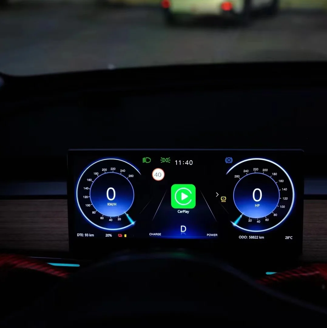 Typestar 8.9 Inch Dashboard Display With CarPlay For  Model 3 Y