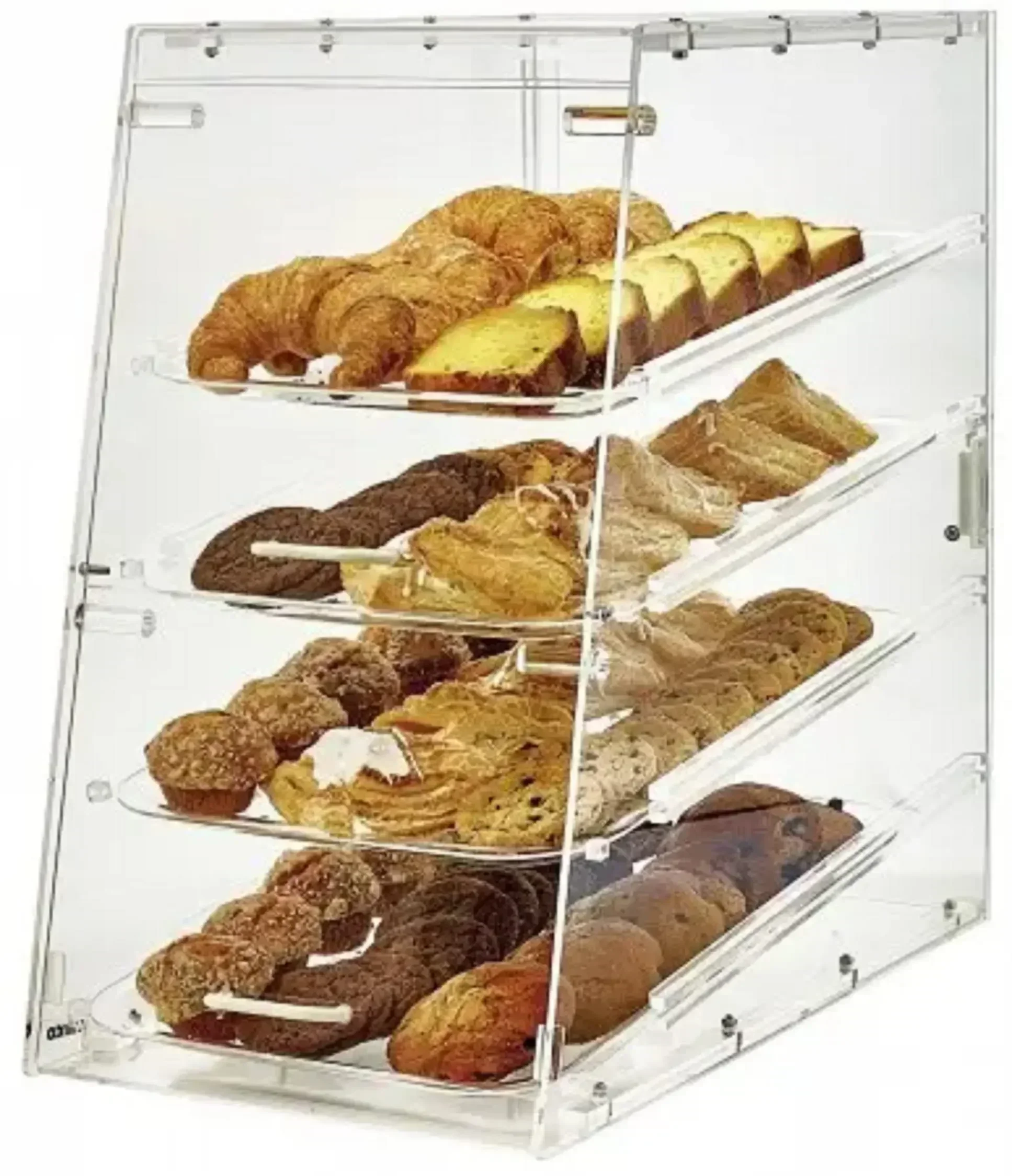 Winco ADC-4 4-Tier Pastry Display Case, Acrylic,Clear,Medium