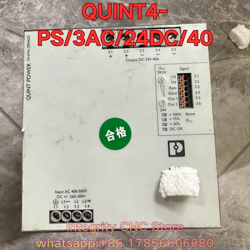 Second-hand QUINT4-PS/3AC/24DC/40 PLC module function test is normal 2904623