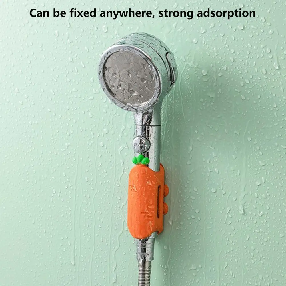 Supporto per soffione doccia supporto per soffione doccia riutilizzabile morbido supporto per soffione doccia portatile per carota adorabile forniture per il bagno