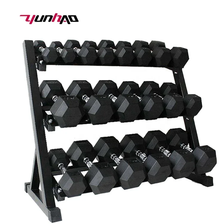 

Factory Wholesale Support Custom Size Dumbbell Rack 3 Tier For Strength Training Weight Racks Set 10 Pairs